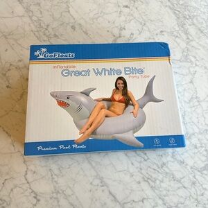 Inflatable Great White Bite Party Tube GoFloats